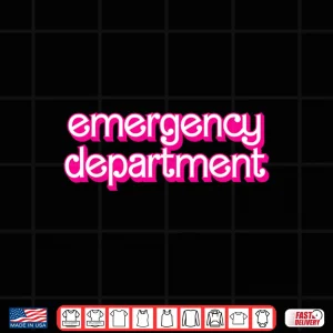 Design Retro Pink Emergency Department Nurses Er Doctor Shirt