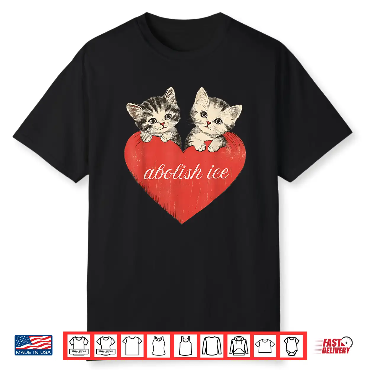 Abolish Ice Cute Cat Valentines Women Girl Shirt Abolish Ice Cute Cat Valentines Women Girl Shirt