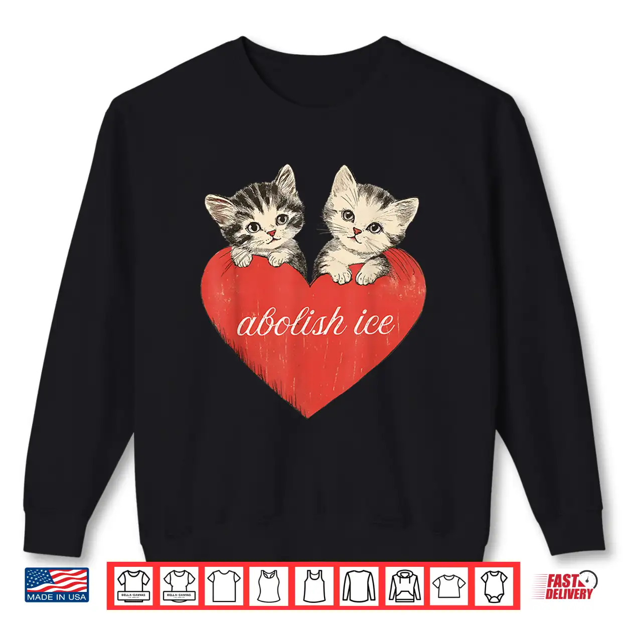 Abolish Ice Cute Cat Valentines Women Girl Shirt Abolish Ice Cute Cat Valentines Women Girl Shirt