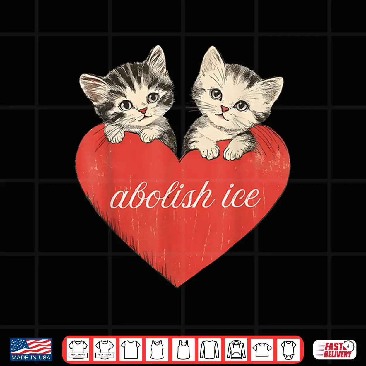 Abolish Ice Cute Cat Valentines Women Girl Shirt Abolish Ice Cute Cat Valentines Women Girl Shirt
