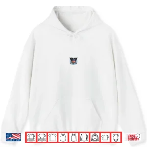 Hoodie American Ice Hockey Player With Flag Snow Burst Shirt