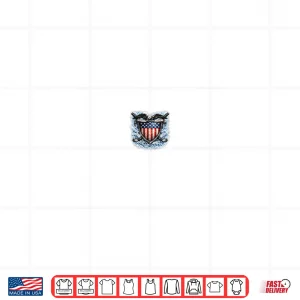 Design American Ice Hockey Player With Flag Snow Burst Shirt