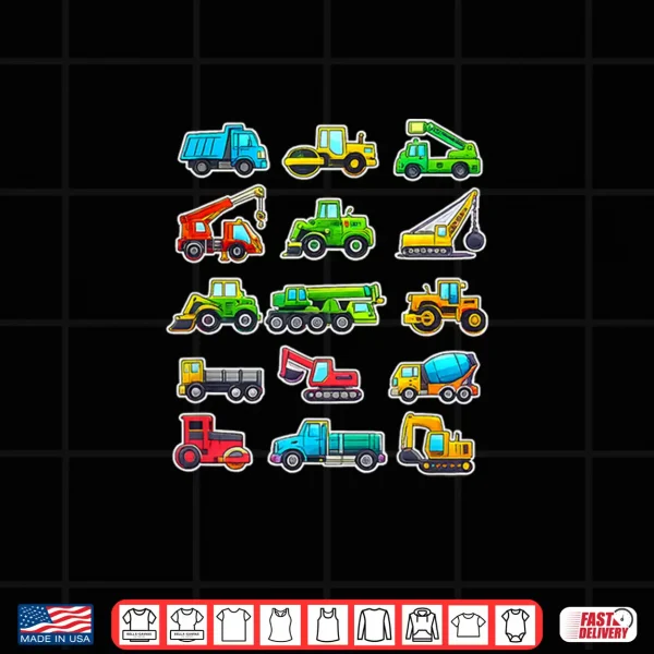 Design Construction Crew Trucks For Digging And Hauling Shirt