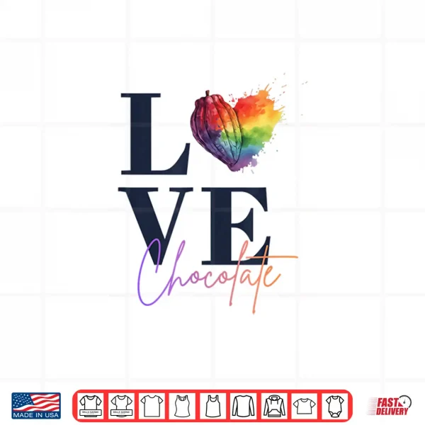 Design Love Chocolate Cocoa Pod Heart Foodies Shirt