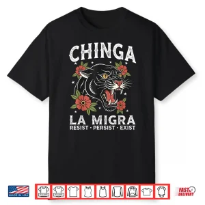 Fierce Chinga La Migra Jaguar Design Floral Shirt