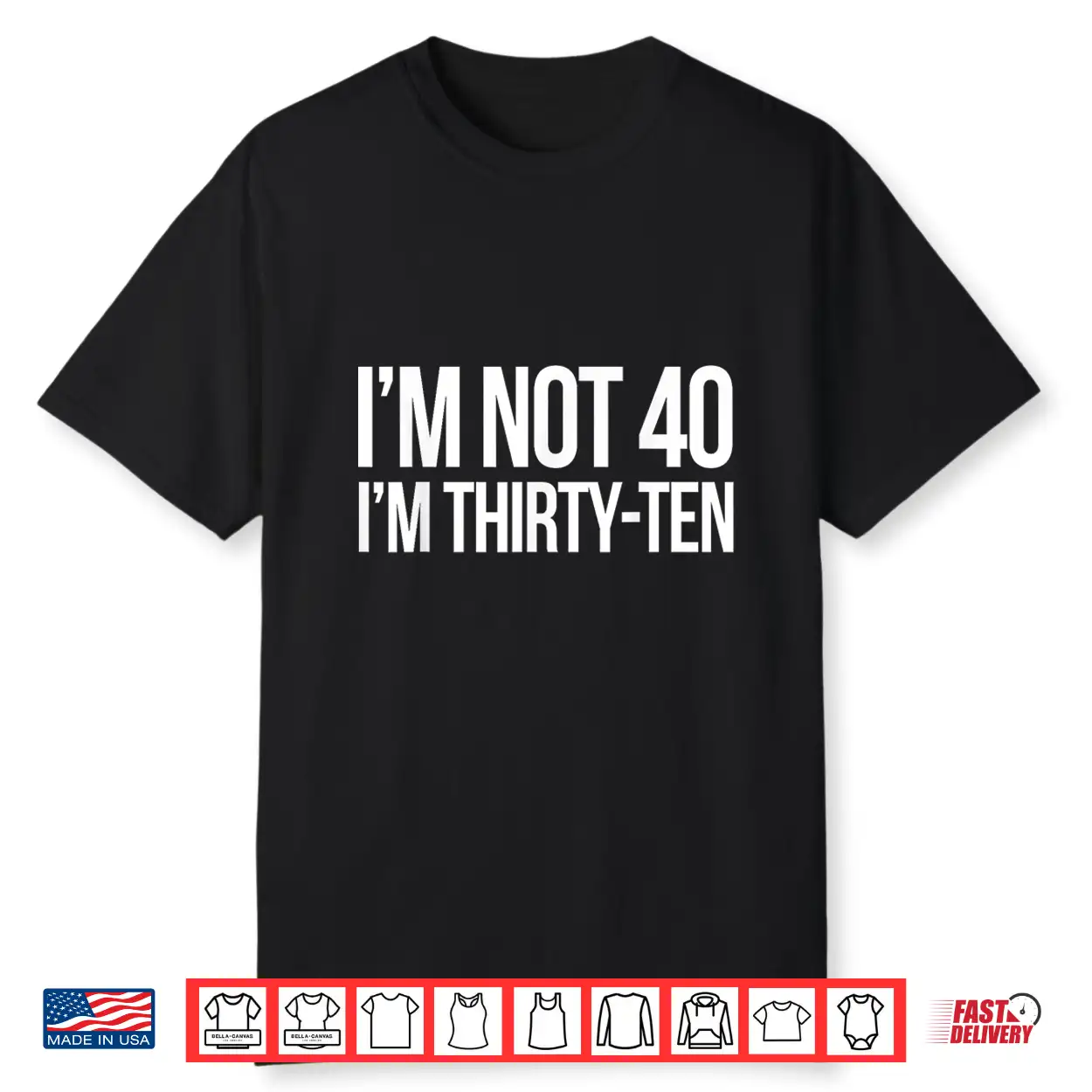 I’M Not 40 I’M Thirty Ten Funny Quotes Shirt I’M Not 40 I’M Thirty Ten Funny Quotes Shirt