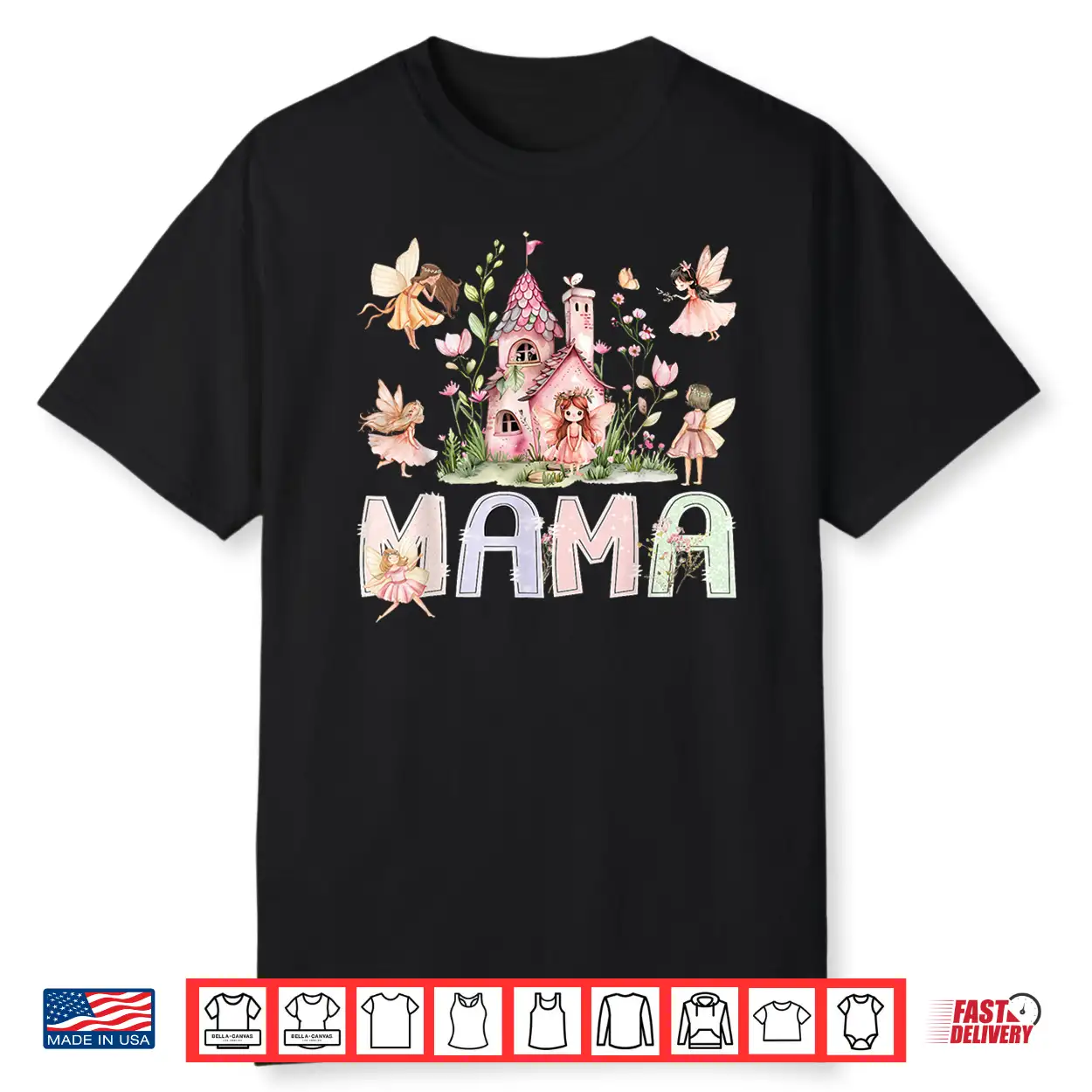 Mama Fairy Magical Floral Birthday Girl Fairytale Family Shirt Mama Fairy Magical Floral Birthday Girl Fairytale Family Shirt
