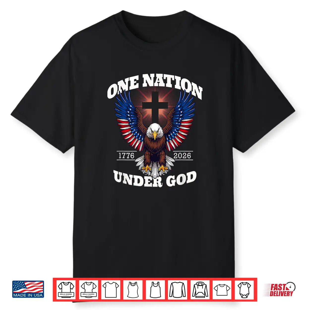 One Nation Under God Patriotic Eagle Design Shirt One Nation Under God Patriotic Eagle Design Shirt
