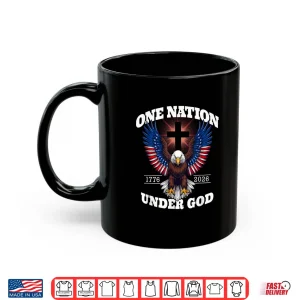 Mug One Nation Under God Patriotic Eagle Design Shirt