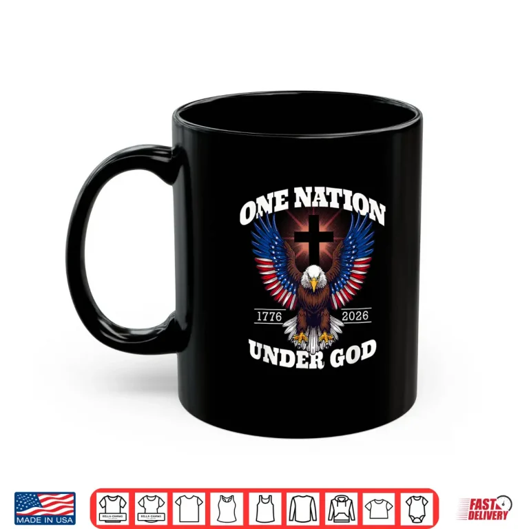 Mug One Nation Under God Patriotic Eagle Design Shirt