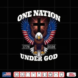 Design One Nation Under God Patriotic Eagle Design Shirt