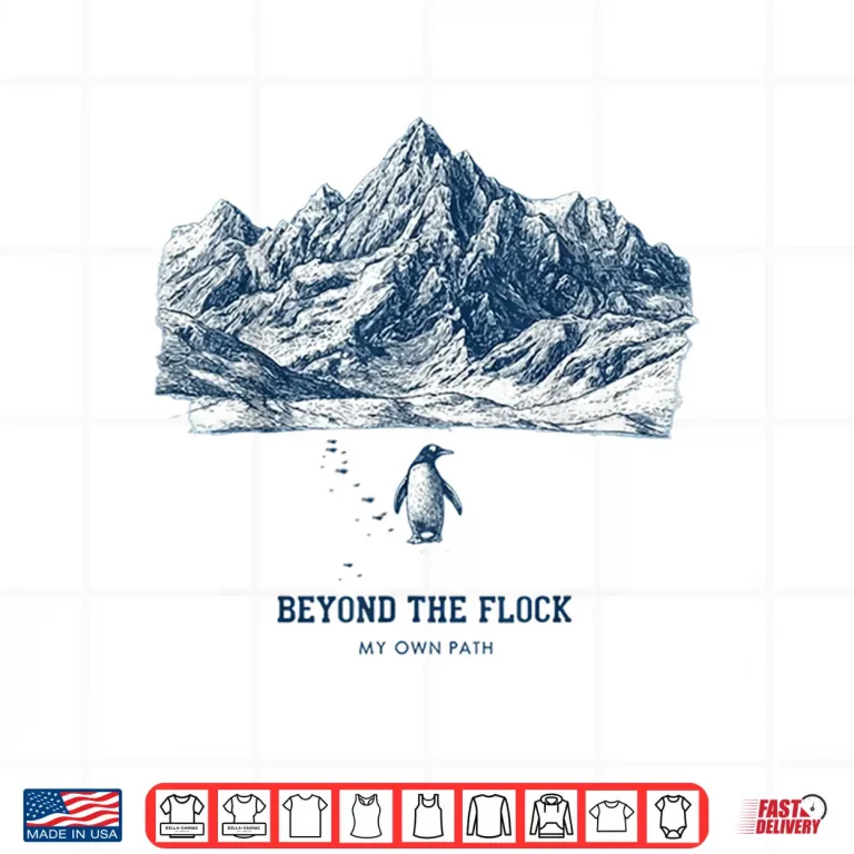 Design Penguin Walking To Mountains Shirt