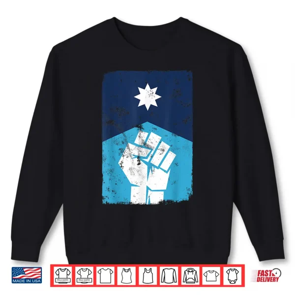 Sweatshirt Resist Minnesota Rebel New Flag Distressed Minnesota Resista Shirt