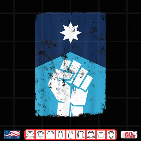 Design Resist Minnesota Rebel New Flag Distressed Minnesota Resista Shirt