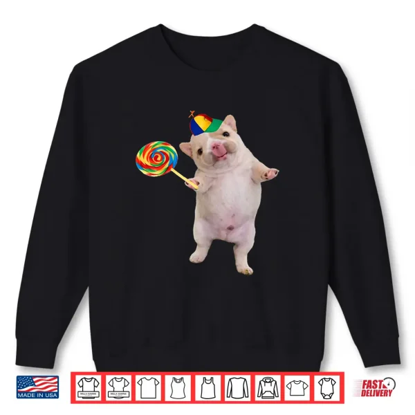 Sweatshirt Silly Dog With Lollipop Meme Dog Lover Shirt