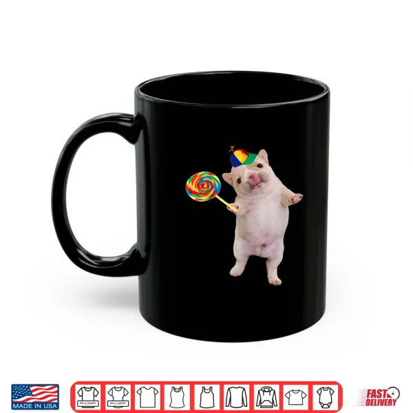 Mug Silly Dog With Lollipop Meme Dog Lover Shirt