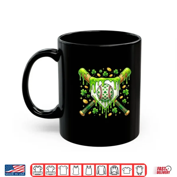 Mug St Patrick Day Baseball Drip Ice Cream Baseball Home Plate Shirt