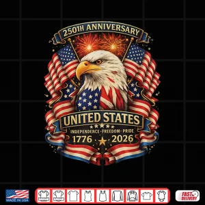 Design Usa Independence 250Th Anniversary 1776 2026 Patriotic Eagle Shirt