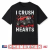 I Crush Hearts Monster Truck Boy Kids Toddler Valentines Day Shirt