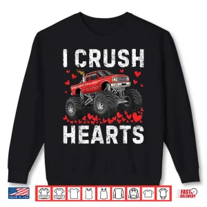 I Crush Hearts Monster Truck Boy Kids Toddler Valentines Day Shirt 2 Sweatshirt I Crush Hearts Monster Truck Boy Kids Toddler Valentines Day Shirt