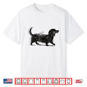 Dachshund Scribble Art Dog Lover Cute Puppy Shirt