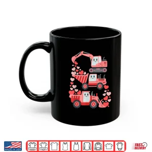 Mug Kids Valentines Excavator Truck Valentine Boys Toddler Shirt