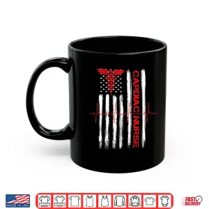 Mug Cardiac Nurse American Flag Patriotic Registered Nurse Gift Shirt