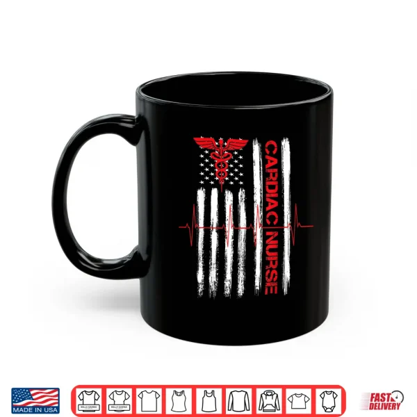 Cardiac Nurse American Flag Patriotic Registered Nurse Gift Shirt 3 Mug Cardiac Nurse American Flag Patriotic Registered Nurse Gift Shirt