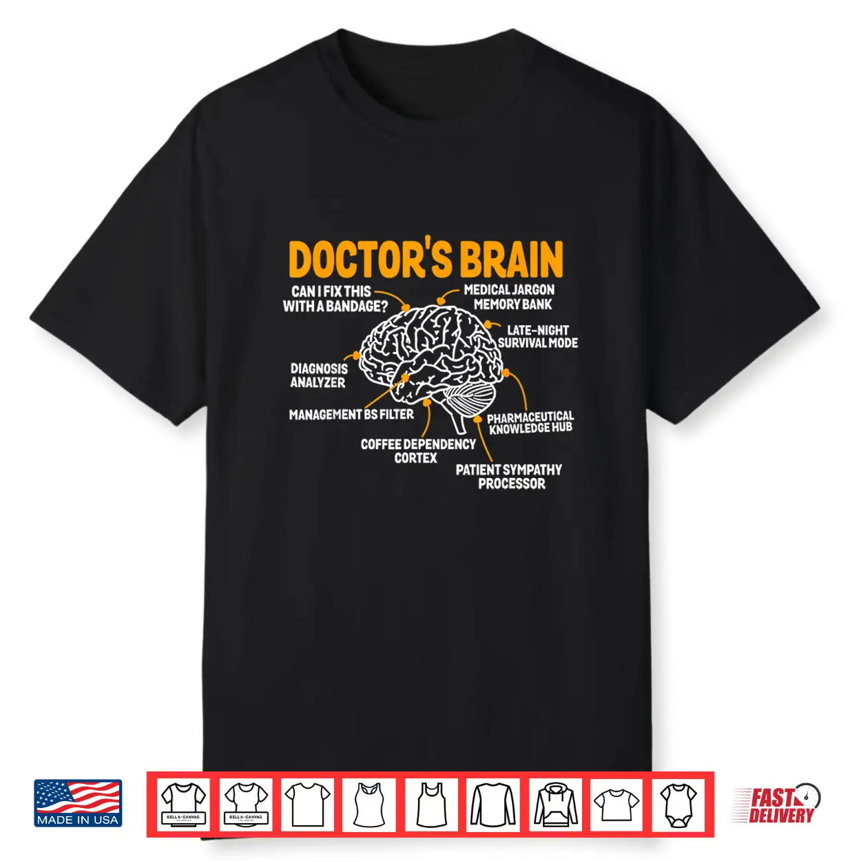 Doctor’S Brain Funny Sarcastic Medical Students Doctors Shirt Doctor’S Brain Funny Sarcastic Medical Students Doctors Shirt