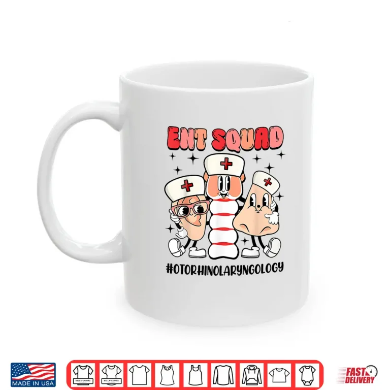 Mug Ent Squad Otorhinolaryngology Tee Retro Style For Doctors Shirt