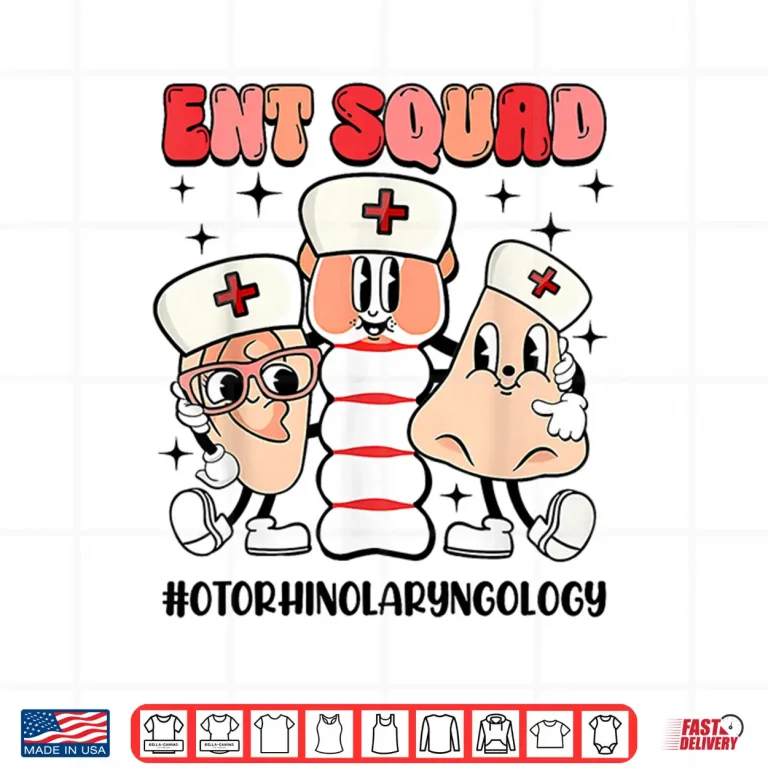Design Ent Squad Otorhinolaryngology Tee Retro Style For Doctors Shirt