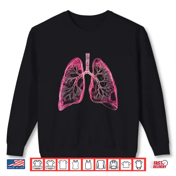 Sweatshirt Lungs Anatomical 2D For Doctors And Fans Of Breathing Shirt