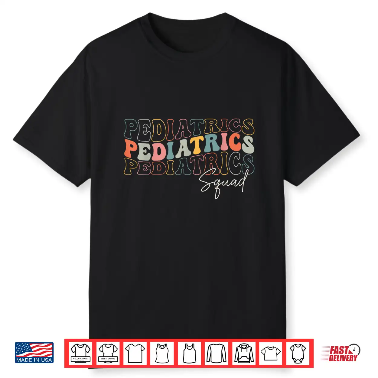 Pediatrics Squad Registered Nurse Retro Groovy For Doctors Shirt Pediatrics Squad Registered Nurse Retro Groovy For Doctors Shirt