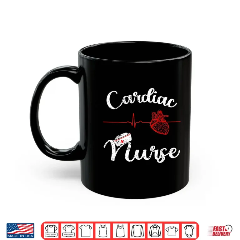 Mug Cardiac Nurse Cardiology Heartbeat Ekg Nurse Graduating Gift Shirt