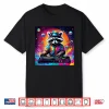 Funky Psychedelic Raccoon Edm Dancing Music Festival Graphic Shirt