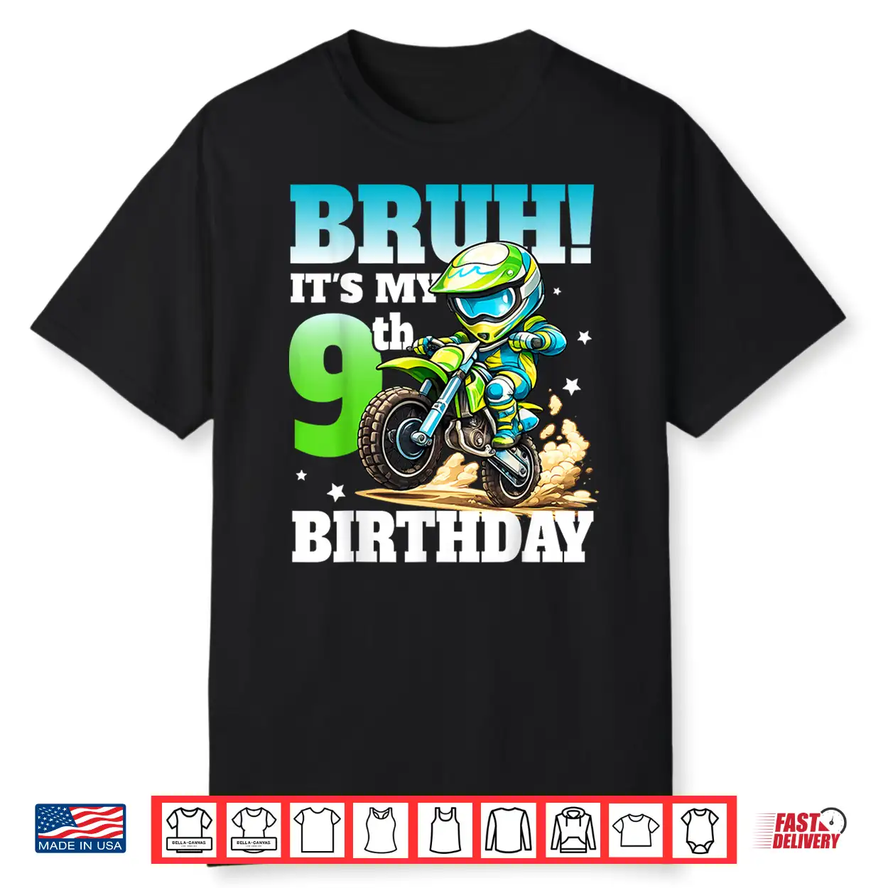 Bruh It’S My 9Th Birthday Dirte Bike Motocross Boys 9 Years Shirt Bruh It’S My 9Th Birthday Dirte Bike Motocross Boys 9 Years Shirt
