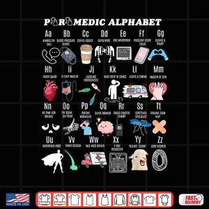 Design Paramedic Alphabet Abcs Ems Emt Paramedic Medical Doctors Shirt