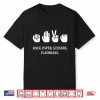 Rock Paper Scissors Flash Sign Language Funny Shirt