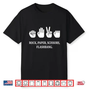 Rock Paper Scissors Flash Sign Language Funny Shirt
