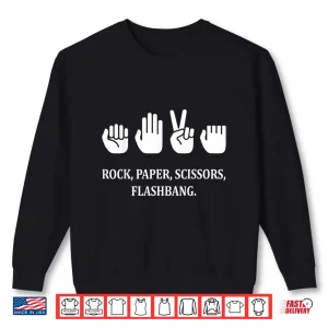 Sweatshirt Rock Paper Scissors Flash Sign Language Funny Shirt