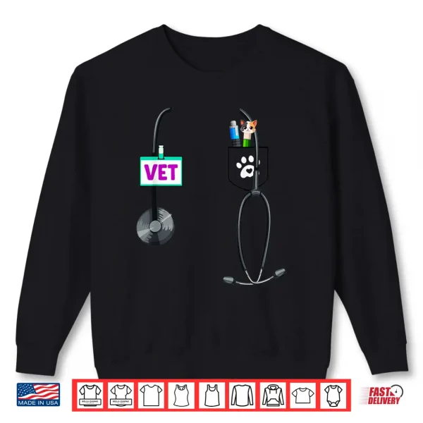 Sweatshirt Vet Tech Veterinarian Suit Cosplay Diy Halloween Costume Day Shirt
