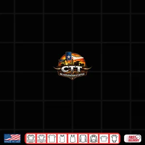 Design Ctt Oil Exploration Cattle Company 2 Sided Shirt