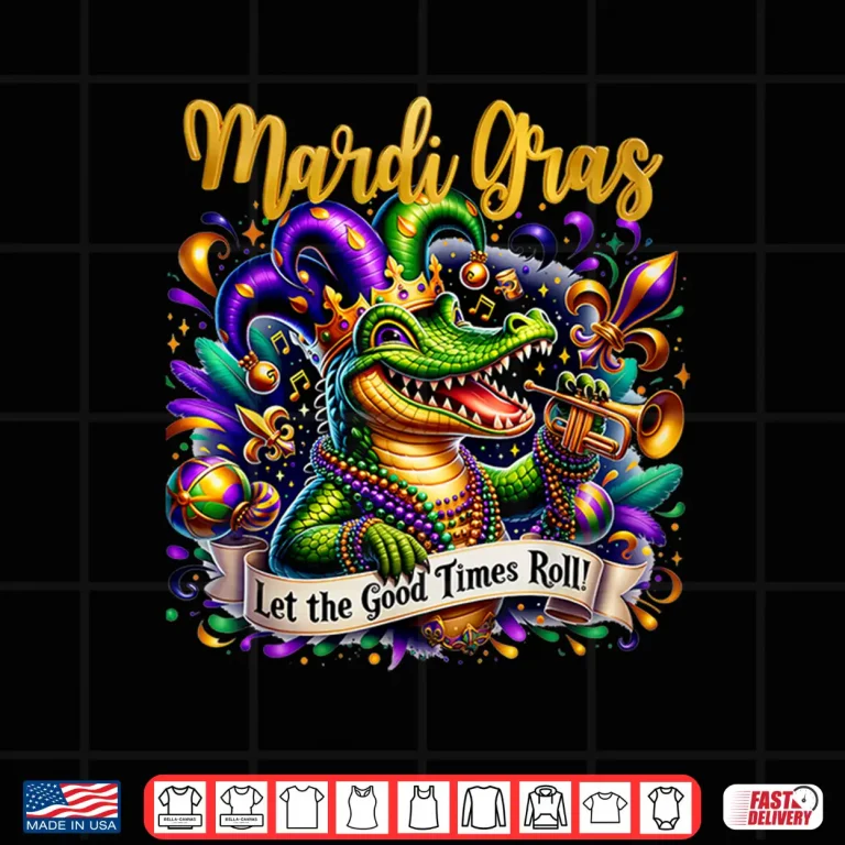 Design Mardi Gras Alligator Costume Men Women New Orleans Louisiana Shirt