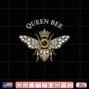 Queen Bee Floral Crown Bee Illustration Nature Outdoors Shirt 4 Design Queen Bee Floral Crown Bee Illustration Nature Outdoors Shirt
