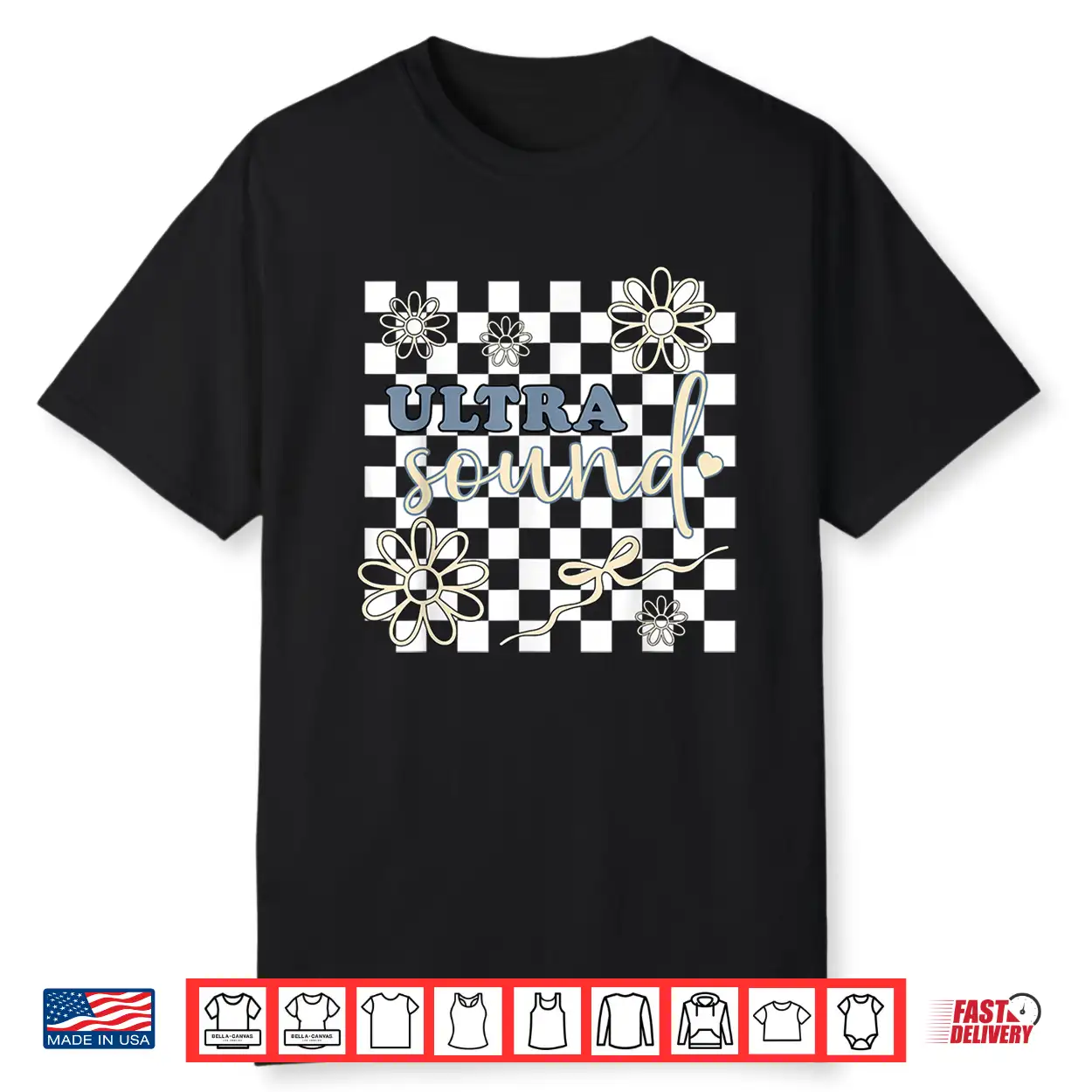 Retro Ultrasound Tech Floral Bow Sonographer Rdcs Sonography Shirt Retro Ultrasound Tech Floral Bow Sonographer Rdcs Sonography Shirt