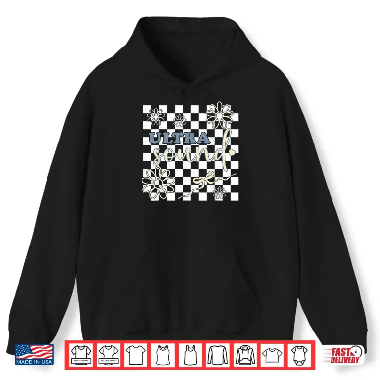 Hoodie Retro Ultrasound Tech Floral Bow Sonographer Rdcs Sonography Shirt