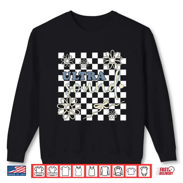 Sweatshirt Retro Ultrasound Tech Floral Bow Sonographer Rdcs Sonography Shirt