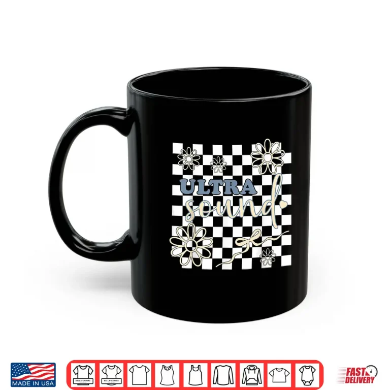 Mug Retro Ultrasound Tech Floral Bow Sonographer Rdcs Sonography Shirt