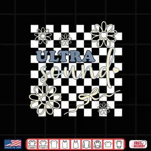 Design Retro Ultrasound Tech Floral Bow Sonographer Rdcs Sonography Shirt