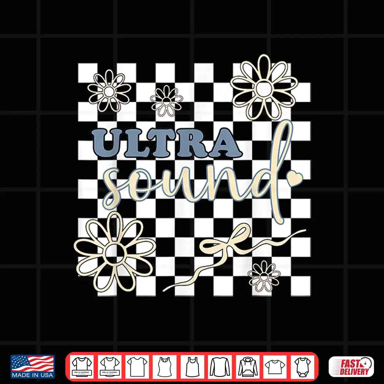 Retro Ultrasound Tech Floral Bow Sonographer Rdcs Sonography Shirt Retro Ultrasound Tech Floral Bow Sonographer Rdcs Sonography Shirt